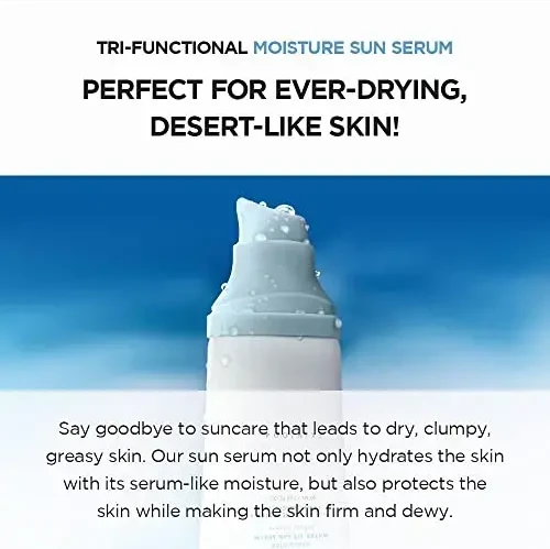 SKIN1004 Madagascar Centella Hyalu-Cica Vanduo-Fit Sun Serumas SPF 50+ apsauginis veido kremas nuo saulės, 2 x 50 ml