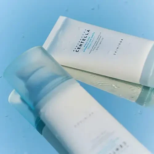 SKIN1004 Madagascar Centella Hyalu-Cica Vanduo-Fit Sun Serumas SPF 50+ apsauginis veido kremas nuo saulės, 2 x 50 ml
