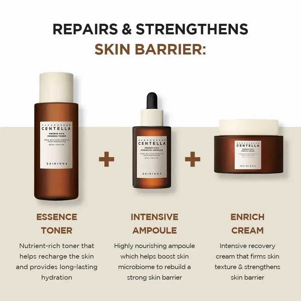 SKIN 1004 SKIN1004 Madagascar Centella Probio-Cica Intensive Ampoule drėkinanti veido ampulė su probiotikais 95ml