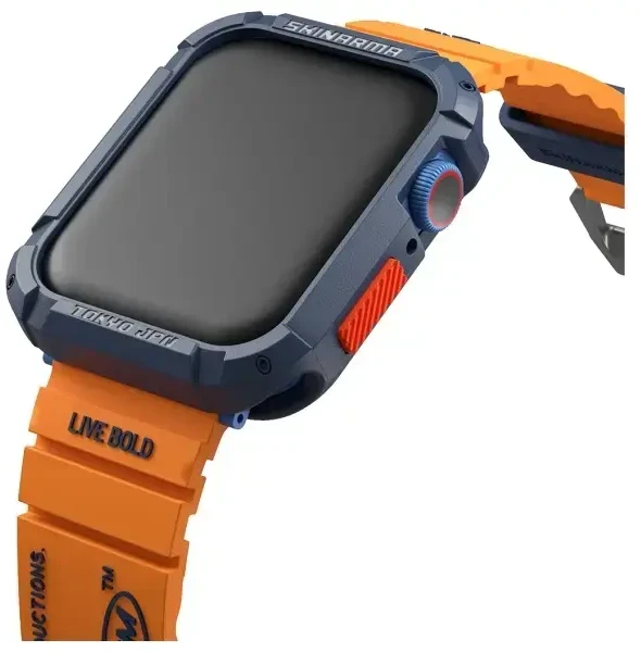 Skinarma apyrankė Shokku Apple Watch 45/44/42mm oranžinės spalvos