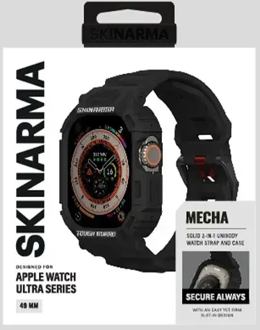 Skinarma Band+Dėklas Mecha 2in1 Apple Watch 49mm juodos spalvos