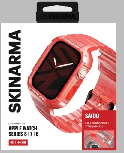 Skinarma Band+Dėklas Saido 2in1 Apple Watch 45/44mm red