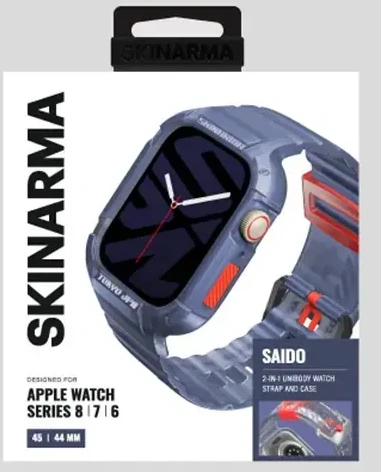 Skinarma Band+Dėklas Saido 2in1 Apple Watch 45/44mm dark mėlynas