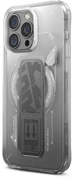 Skinarma dėklas Helio Apple iPhone 16 Pro Max 6.9″ Magnetic Charging + Grip Stand titanium