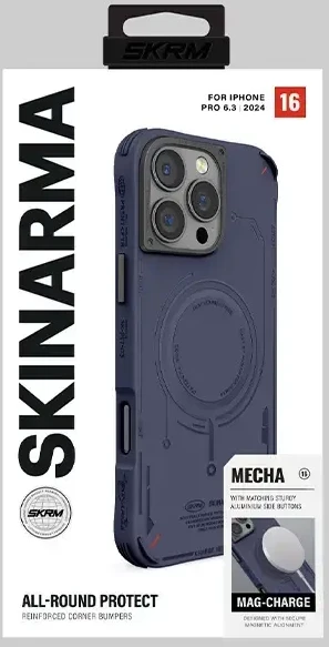 Skinarma dėklas Mecha Apple iPhone 16 Pro 6.3″ Magnetic Charging navy