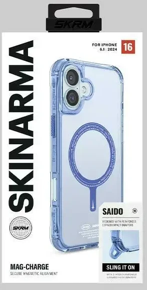 Skinarma dėklas Saido Apple iPhone 16 6.1″ Magnetic Charging mėlynas