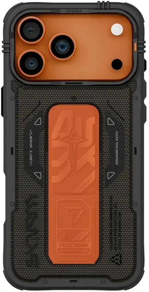 Skinarma Phantom dėklas skirtas Apple iPhone 17 Pro Max Magnetic Charging + Grip Stand Olive