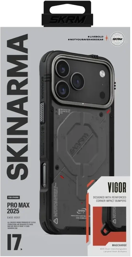Dėklas Skinarma Vigor MagSafe Apple iPhone 17 Pro Max graphite