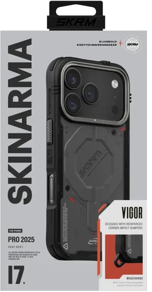 Dėklas Skinarma Vigor MagSafe Apple iPhone 17 Pro graphite