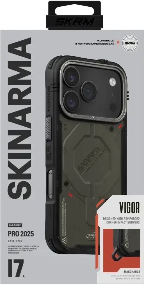 Dėklas Skinarma Vigor MagSafe do iPhone 17 Pro žalia