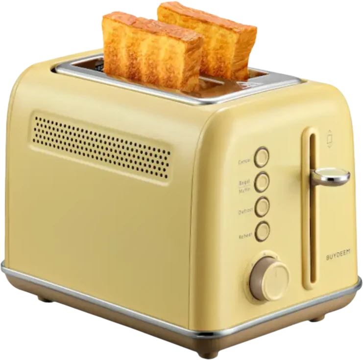 Skrudintuvas BUYDEEM 2 Slice Toaster, modelis DT620E, color Mellow Geltona, EU