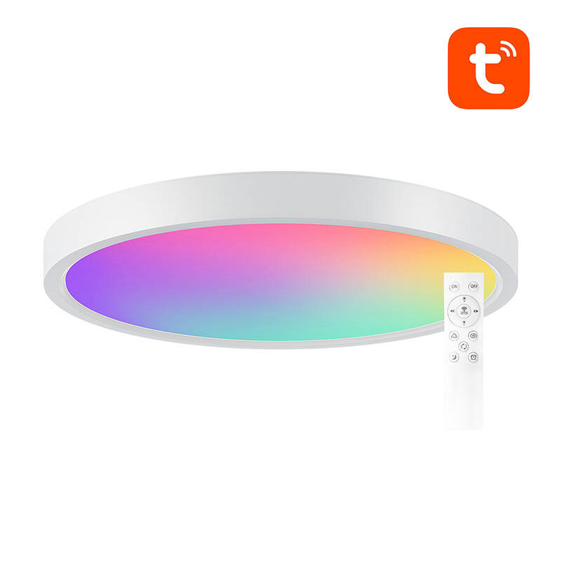 Lubinis šviestuvas Išmani lubinė lempa 30cm WiFi/Bluetooth 16M RGBCW Gosund LB12 1920lm Tuya + nuotolinio valdymo pultas.