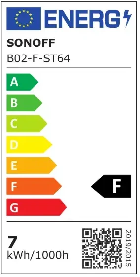 Išmanioji balta LED lemputė Sonoff B02-F-ST64