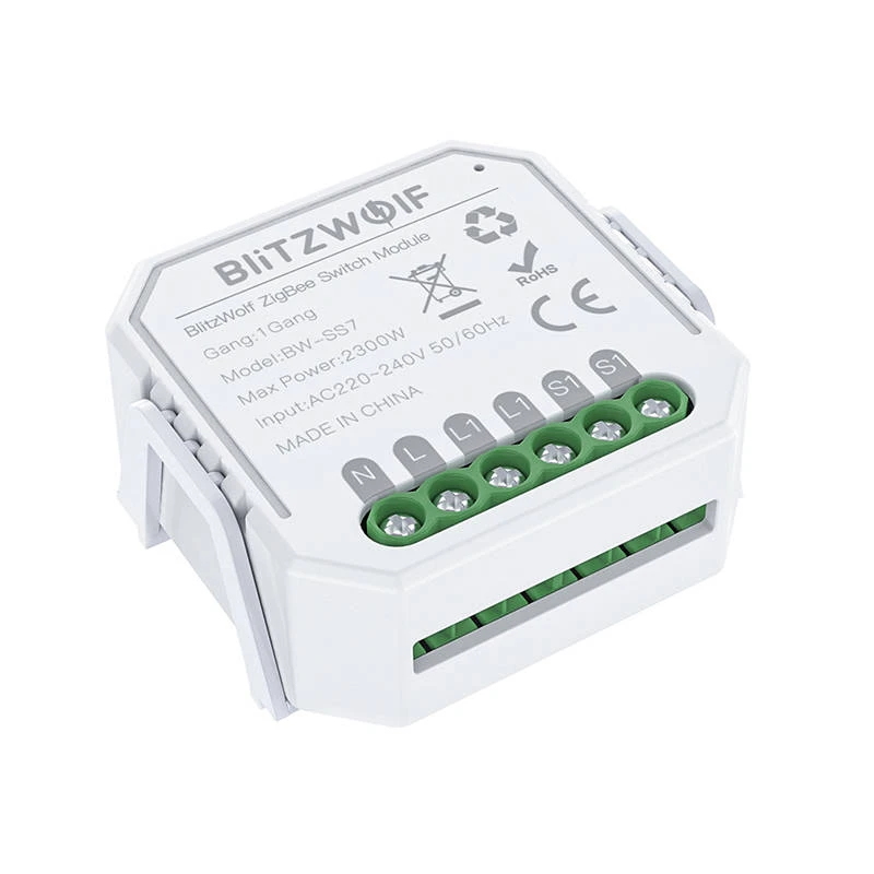 BlitzWolf 1 kanalo 10A Zigbee relė BWSS71