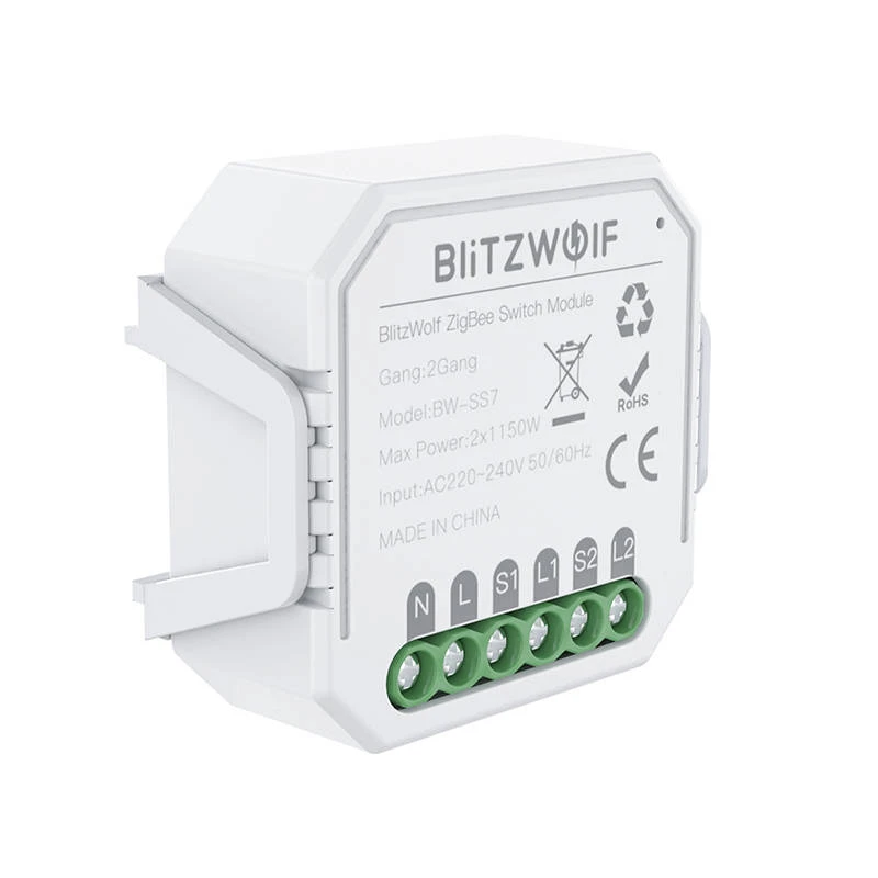 BlitzWolf 1 kanalo 10A Zigbee relė BWSS71