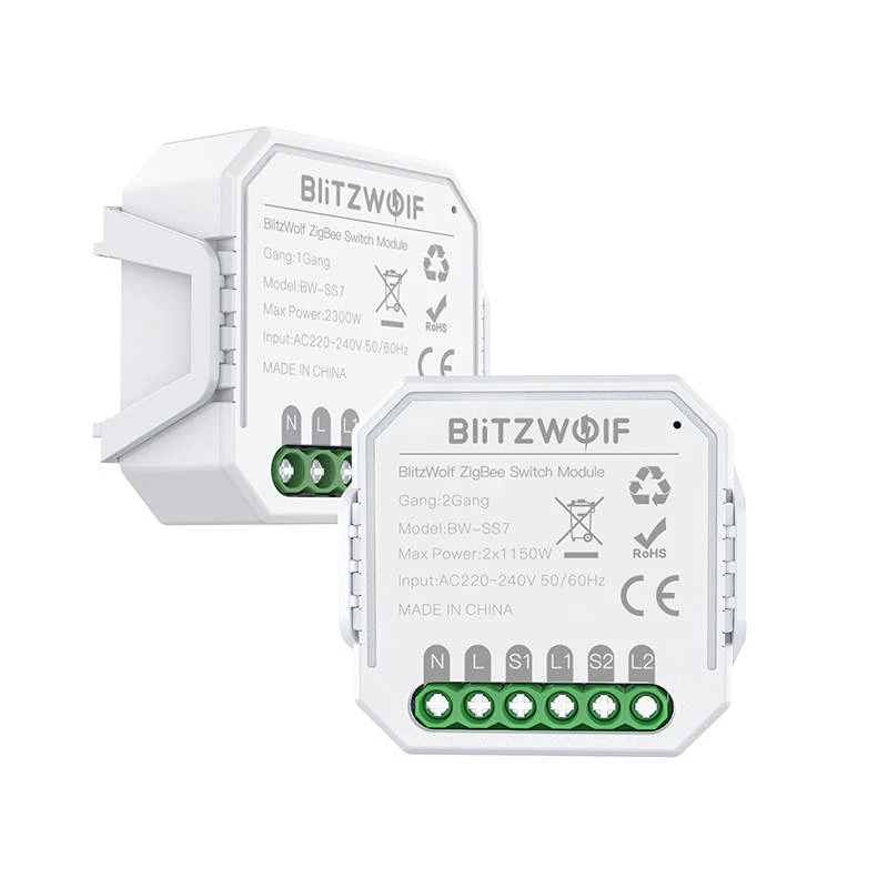 BlitzWolf 1 kanalo 10A Zigbee relė BWSS71