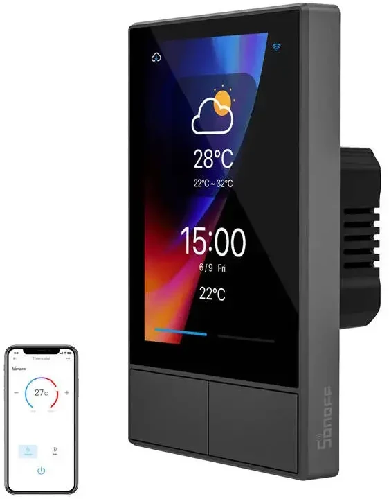 Smart WiFi control panel SONOFF NSPanel (juodas, 120mm)