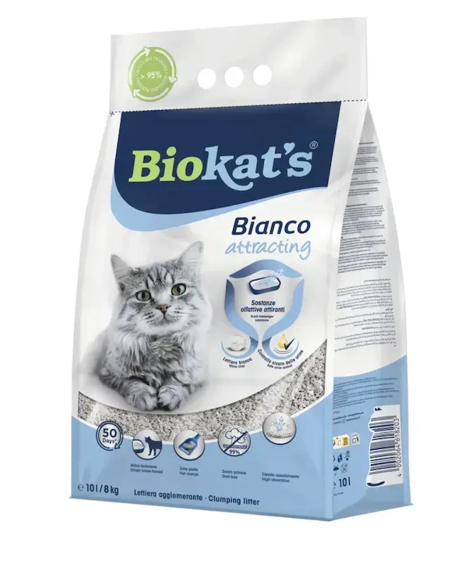Kačių kraikas - Gimborn Gimborn Biokat's Bianco ATTRACTING 10 l