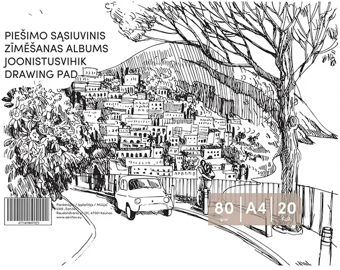 Smlt Zīmēšanas albums, A4, 80 gsm, 20 loksnes