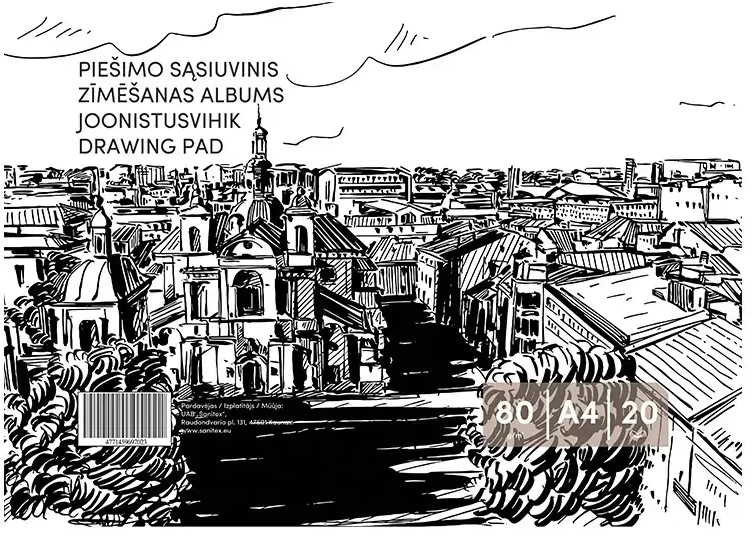 Smlt Zīmēšanas albums, A4, 80 gsm, 20 loksnes