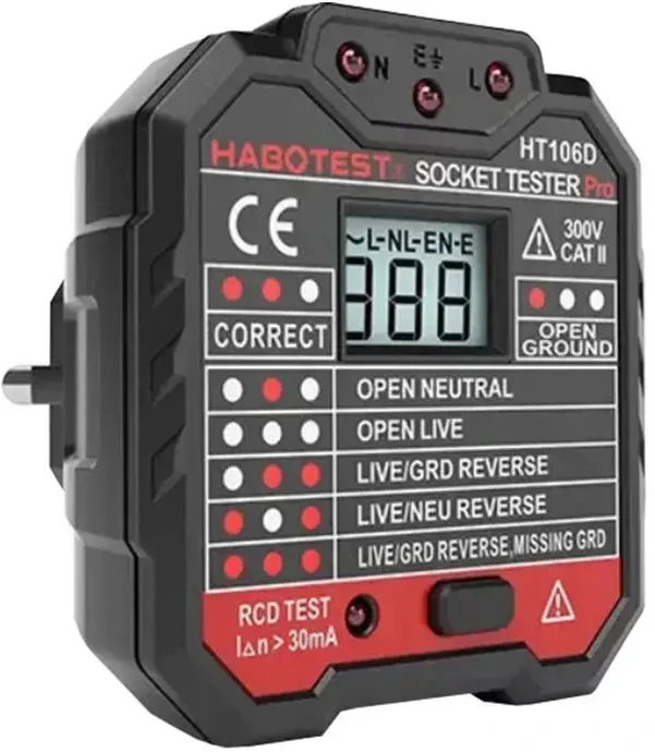 Elektros lizdo testeris Habotest HT106D
