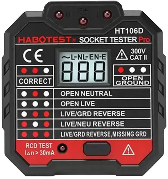 Elektros lizdo testeris Habotest HT106D