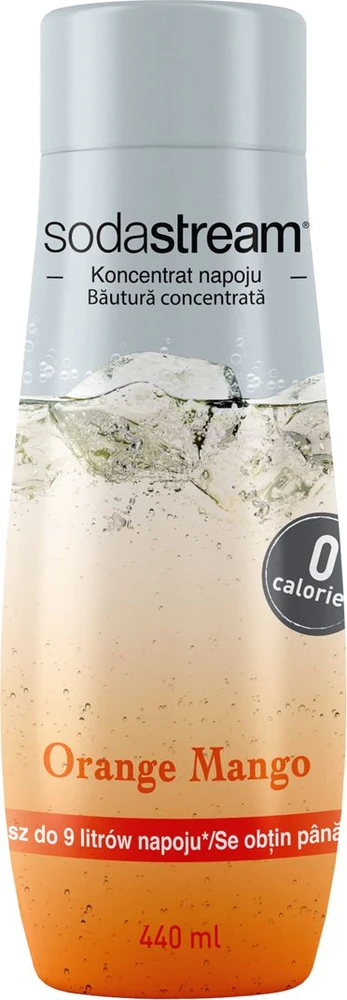 Apelsinų ir mangų skonio SodaStream Zero Orange Mango sirupas, 440ml