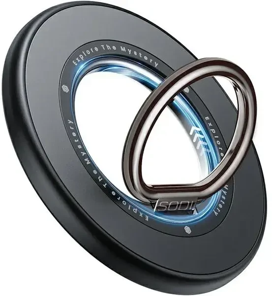 SODI dvipusis magnetinis Ring Stand BM-350 juodos spalvos MagSafe