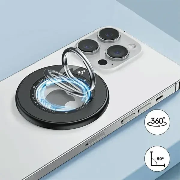 SODI dvipusis magnetinis Ring Stand BM-350 juodos spalvos MagSafe