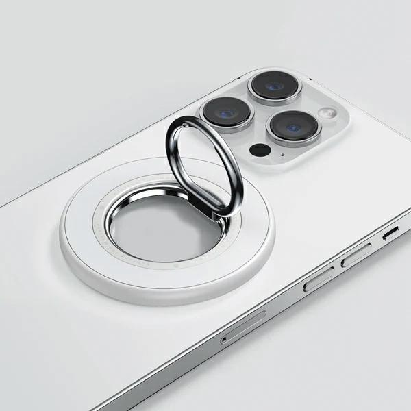 SODI dvipusis magnetinis Ring Stand BM-350 baltos spalvos MagSafe