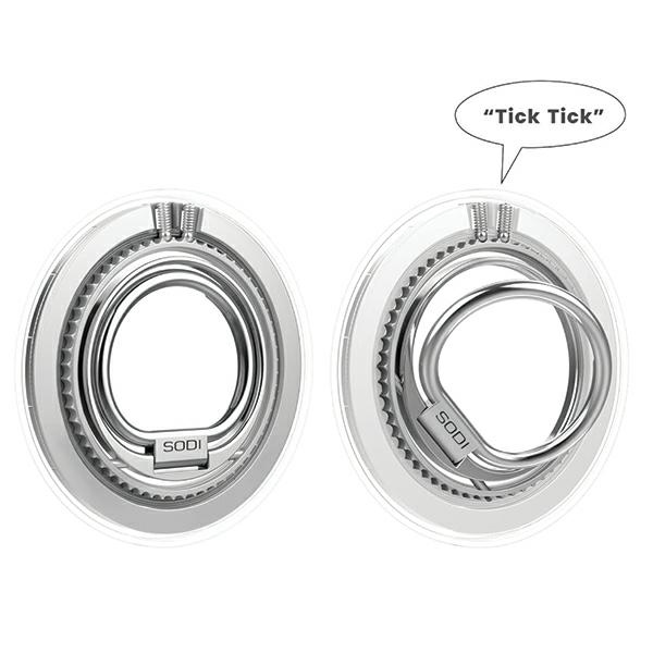 SODI dvipusis magnetinis Ring Stand BM-350 baltos spalvos MagSafe