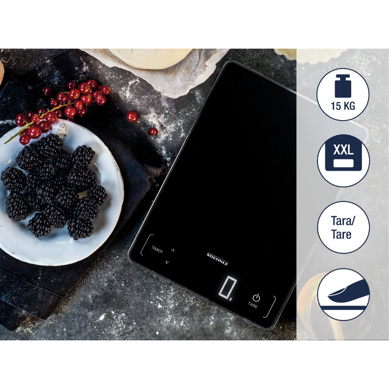 Virtuvinės Svarstyklės - Soehnle Scale Page Profi 100 15kg 275x220x35mm Juoda