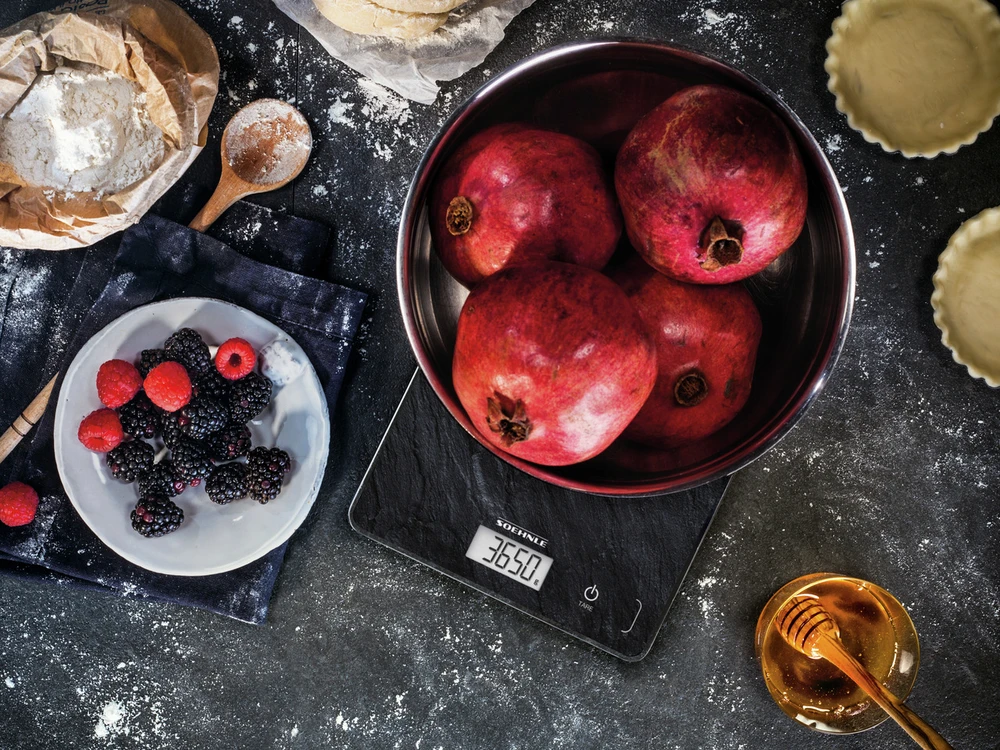 Virtuvinės svarstyklės Maisto Svarstyklės - Soehnle Page Compact 300, 5kg Talpa, 1g Tikslumas, Juoda Slate
