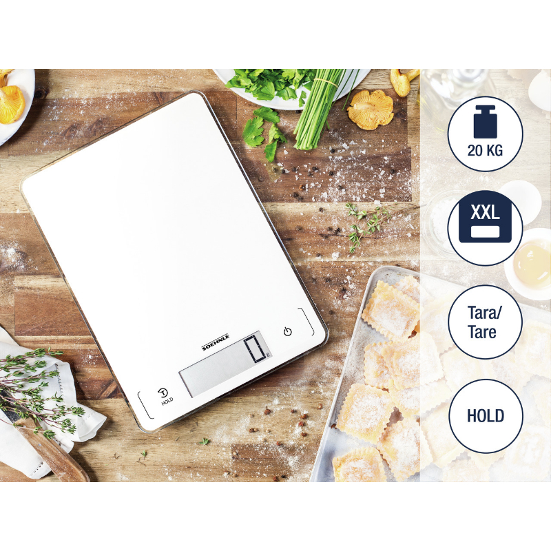 Virtuvinės svarstyklės Virtuvinė Svarstyklė - Soehnle Page Profi 300 20kg Talpa LCD Ekranas Stiklas Baltas