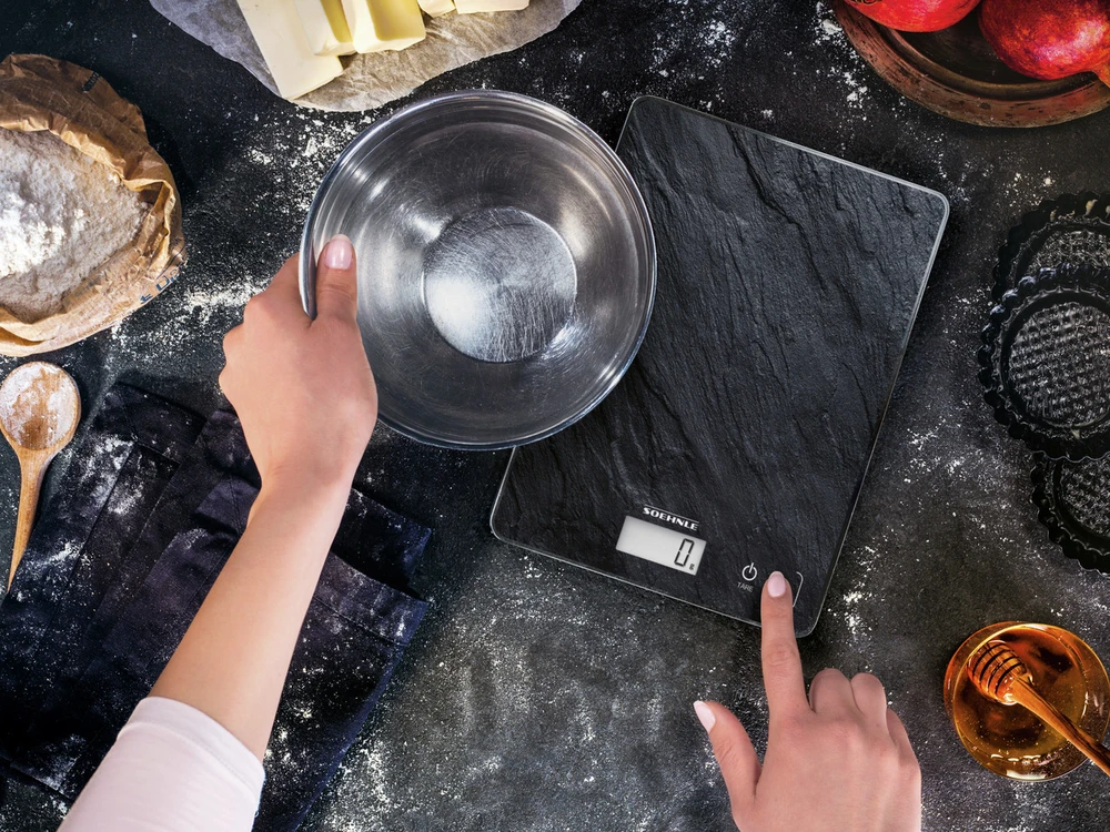 Virtuvinės svarstyklės Maisto Svarstyklės - Soehnle Page Compact 300, 5kg Talpa, 1g Tikslumas, Juoda Slate