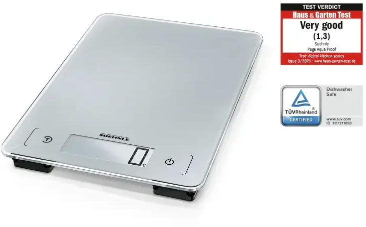 Virtuvinės svarstyklės Soehnle Pigūs „Cheap Page Aqua Proof“, 10 kg, atsparūs vandeniui