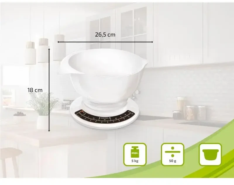 Virtuvinės svarstyklės Soehnle Svarstyklės Culina Pro 5kg balta (65054)