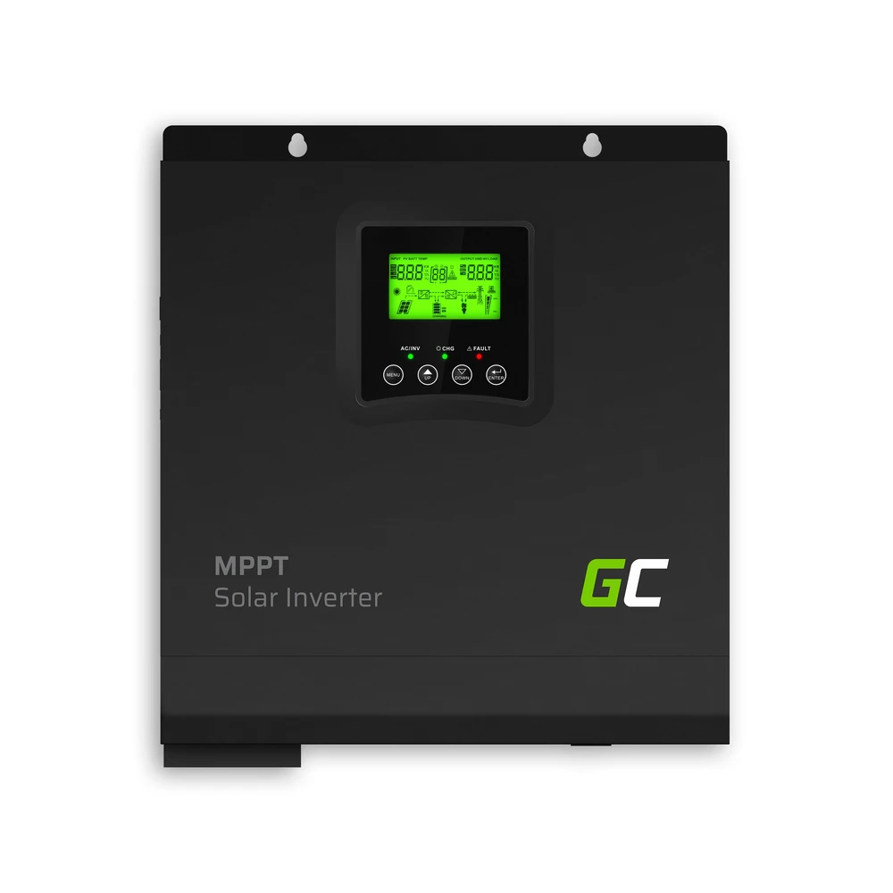Green Cell Žalias Cell MPPT saulės energijos inverteris 24VDC 230VAC 3000VA / 3000W gryna sinusinė įtampa