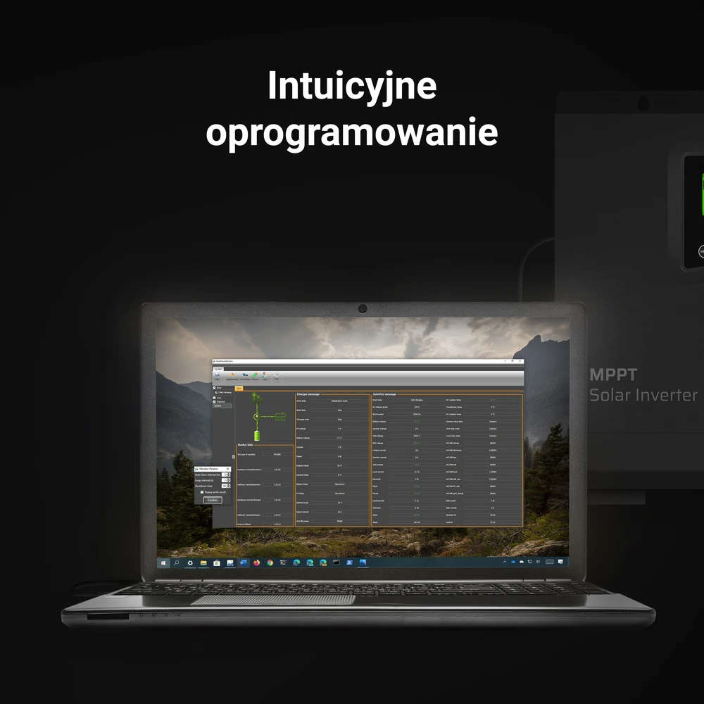Green Cell Žalias Cell Žalias Cell saulės energijos inverteris su MPPT saulės įkrovikliu 48VDC 230VAC 3000VA/3000W