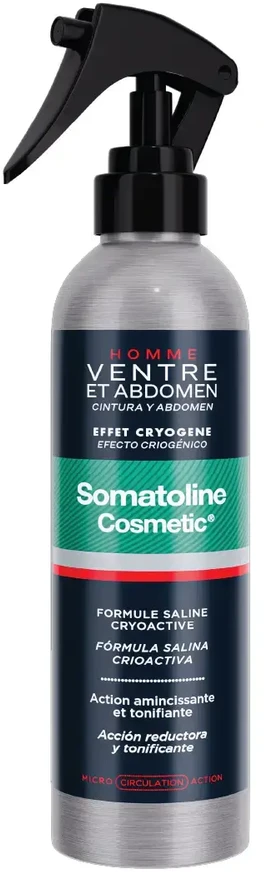 Somatoline Man Belly and Abdomen Cryogenic Effect Purškiklis modeliuojantis kūno purškiklis vyrams, 200 ml