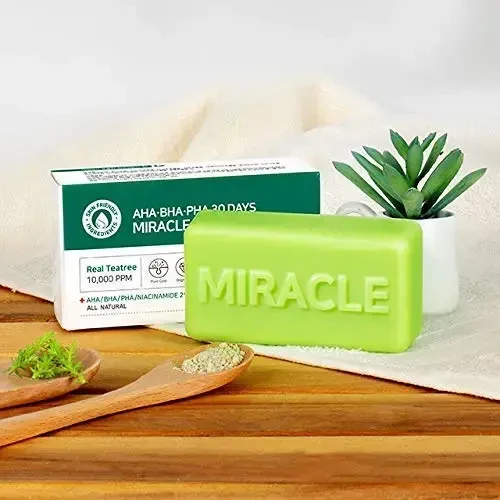 Some By Mi AHA BHA PHA 30 Days Miracle Cleansing Bar kietas prausiklis veidui su rūgštimis, 106 g