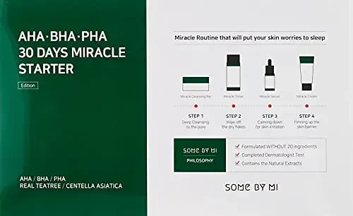 Kosmetikos rinkinys SOME BY MI AHA-BHA-PHA 30 DAYS MIRACLE STARTER KIT [Cleansing Bar 30g, Toneris 30ml, Serum 10ml, Kreminis 20g]