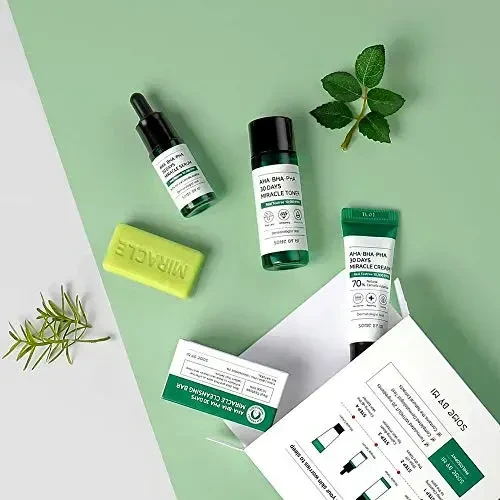 Kosmetikos rinkinys SOME BY MI AHA-BHA-PHA 30 DAYS MIRACLE STARTER KIT [Cleansing Bar 30g, Toneris 30ml, Serum 10ml, Kreminis 20g]