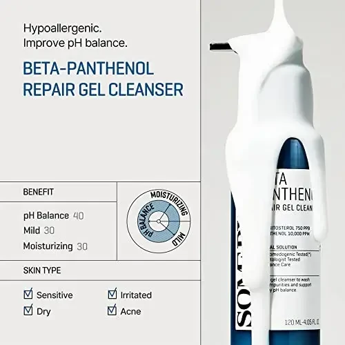 Veido prausiklis SOME BY MI BETA PANTHENOL REPAIR GEL CLEANSER [120ml]-120ml