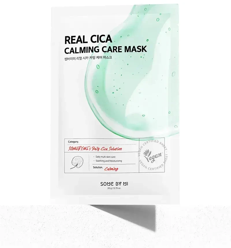 Some By Mi Real Cica Calming Care Mask raminanti veido kaukė jautriai odai, 20 g