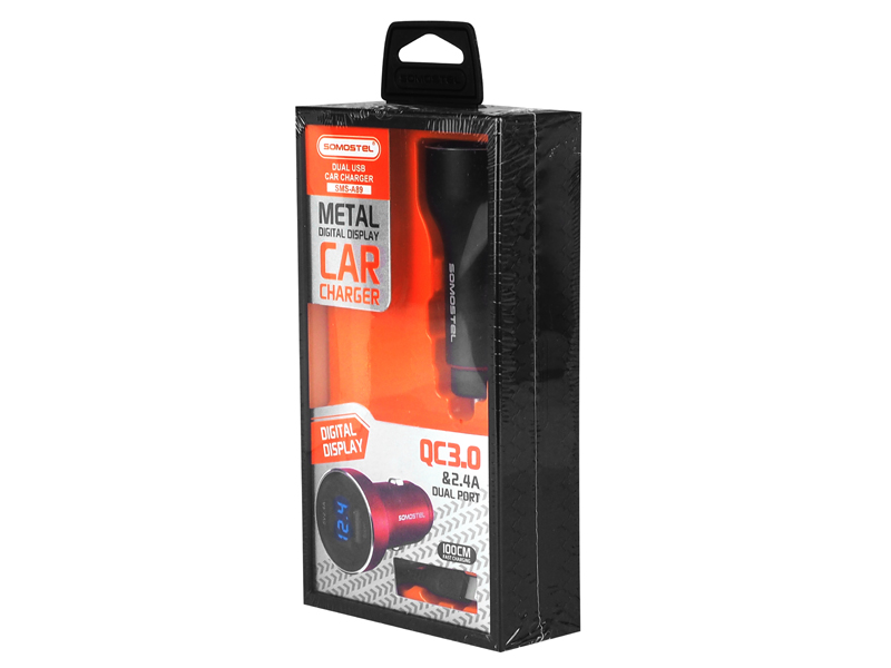 Somostel 2x USB-A 5 A įkroviklis (SMS-89 Juodas)