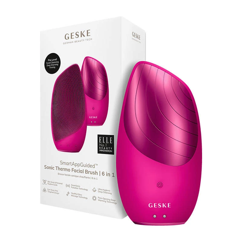 Geske „Sonic Thermo Facial 6 in 1“ veido šveitiklis su programėle (rausvai raudonas)