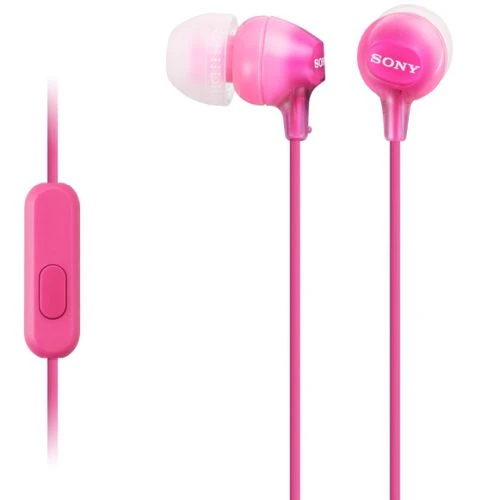 Sony EX serijos įkišamos rožinės ausinės su mikrofonu