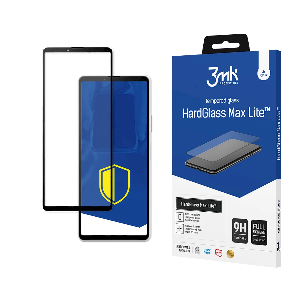LCD apsauginis stikliukas 3mk Hard Glass Max Lite Sony Xperia 10 III 5G juodas