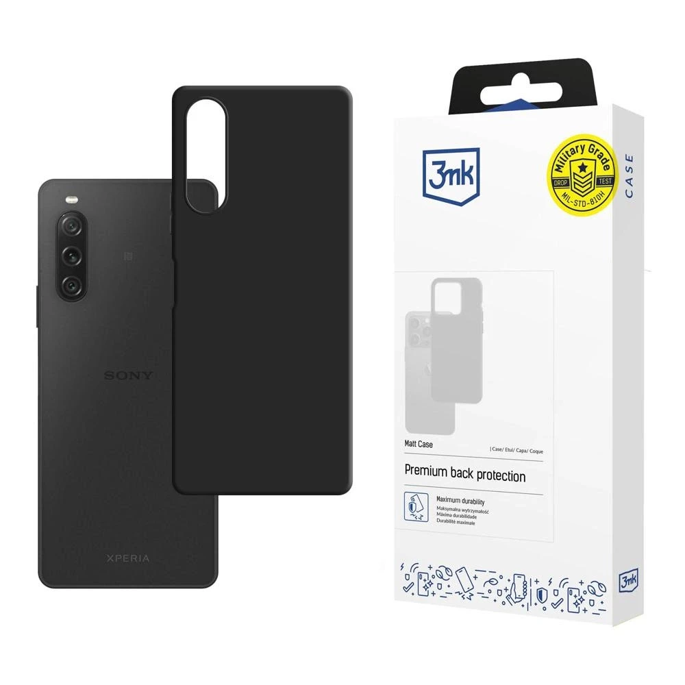 3mk Matt Sony Xperia 10 V - dėklas telefonui juodos spalvos